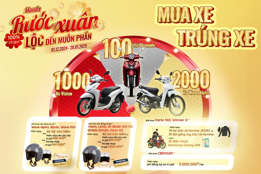 Honda RƯỚC XUÂN - LỘC ĐẾN MUÔN PHẦN