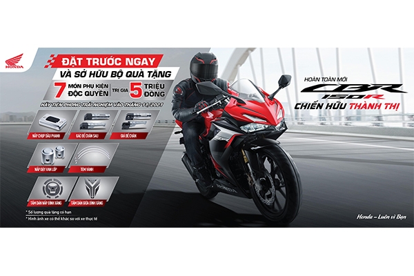 Đặt trước ngay CBR150R và sở hữu 7 món phụ kiện độc quyền trị giá 5 triệu đồng