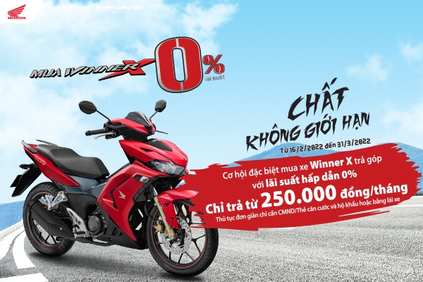 Mua Winner X 0% lãi suất - Chất không giới hạn