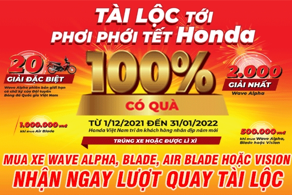 TÀI LỘC TỚI - PHƠI PHỚI TẾT Honda